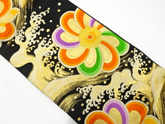 JAPANESE FUKURO OBI / WOVEN ROUGH WAVE